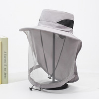Topi Jaring Nyamuk Profesional untuk Pria dengan Jaring Pelindung Wajah Penuh & Desain yang Dapat Disesuaikan untuk Peternakan Lebah, Berkebun, dan Pekerjaan Luar Ruangan