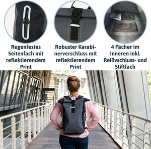 Mochila Impermeable Multifuncional de PVC de 20L con Cierre Enrollable, para Senderismo, Deportes al Aire Libre, Resistente, para Rafting y Rastreo de Ríos - Product Image 5