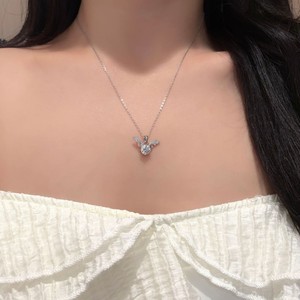 Collier en argent sterling S925 plaqué platine avec pendentif en moissanite « Toujours à tes côtés », livraison directe - Product Image 3