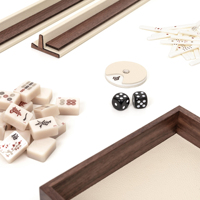 Boîte en bois de carreaux de Mahjong de luxe fermeture magnétique emballage de jeu de société italien Mahjong allemand européen