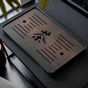 Custom Design ECO GO Durable Large Moso Bamboo 17-Inch <b>Tea</b> Tray Table Box Water Storage for <b>Tea</b> Set Home Office Hotel Restaurant - Product Image 4