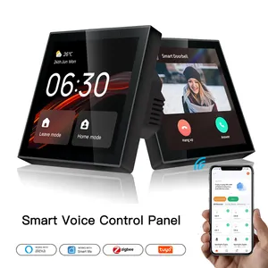 2024 Ingebouwde Alexa Voice Control Tuya Draadloze Smart Home Zigbee Gateway 4 Inch Smart Life Centrale Bedieningspaneel