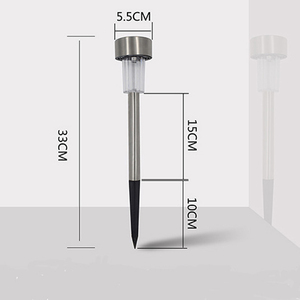 Todo en un poste de acero inoxidable decoración impermeable al aire libre camino palo LED de energía <span class=keywords><strong>Solar</strong></span> jardín luz con interruptor - Product Image 6