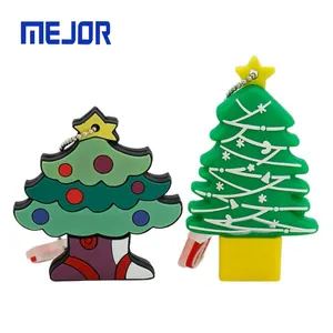 Hristmas Tree flash en drive 4GB regalo empresarial 8G Rubber Memory Stick 32G Custom PVusb USB disk