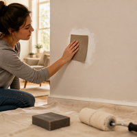 Papier abrasif imperméable en carbure de silicium, feuille abrasive en papier latex, tampon de ponçage humide et sec pour le lissage du mastic mural, du cloison sèche et du plâtre