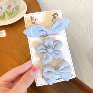 Jepit rambut bunga grosir ikatan simpul anak perempuan cantik 3 buah Set penjepit anak-anak - Product Image 6