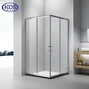 Factory Direct Sale Aluminum Profile Bathroom Enclosure Square Sliding Tempered Glass Shower Room