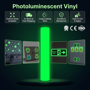 Adesivi in Vinile Fosforescenti Stampabili Autoadesivi Direttamente dalla Fabbrica |   Vinile Fotoluminescente in PVC per Fai-da-Te/Segnaletica - Product Image 1