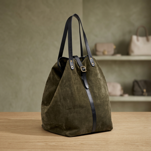 BS INTERNATIONAL Suede Tote Bag Leather Strap Open <b>Top</b> Minimalist Design Animal <b>Print</b> All Seasons Daily Use Women's Clutches - Product Image 3
