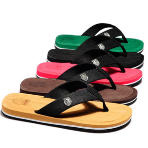 Tongs de plage pour hommes, mode estivale, confort décontracté, sandales à bout ouvert, semelle plate, respirantes, chaussures pour hommes - Product Image 1