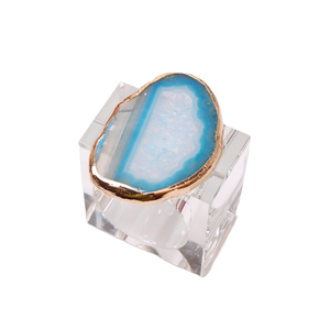 Anillo para Servilletas de Acrílico con Piedra de Ágata en la Parte Superior, Último Diseño de Anillo para Servilletas para Eventos, Fiestas, Bodas - Product Image 4