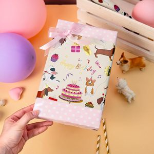 Yarcony Dog Birthday Wrapping Paper Reversible <b>Pink</b> Dots Design Gift <b>Wrap</b> For Birthday Baby Shower Valentine's Day - Product Image 5