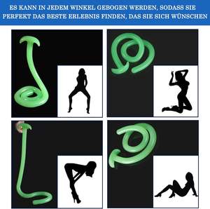 100cm Wasserdichter Analplug <span class=keywords><strong>Dildo</strong></span> Flexibler Langer <span class=keywords><strong>XXL</strong></span> Riesiger Butt Plug Analkette Spreizer JiaYi Marke Männer/Frauen (Grün) - Product Image 6