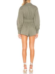 Tuta primavera autunno pantaloni a vita elastica da <span class=keywords><strong>donna</strong></span> pagliaccetto in <span class=keywords><strong>cotone</strong></span> manica lunga da <span class=keywords><strong>donna</strong></span> tute corte - Product Image 3