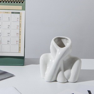 Nordic living room table top porcellana donna bidy vasi creativi moderni facce in ceramica <span class=keywords><strong>vaso</strong></span> home decor - Product Image 6