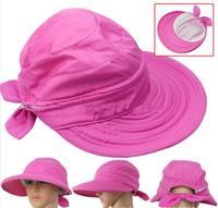 Casquette de baseball pour femme en nylon fin avec visière amovible et nœud, idéale pour l'été et les activités de plein air