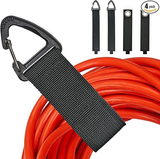 Extension Cord Holder for Garage Organization and Storage Heavy Duty Storage Straps for Cables Hoses and Ropes