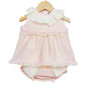 New Born Baby Dress Lovely Style Lace Big Bow Girl Dress Pink Infant Baby Dress