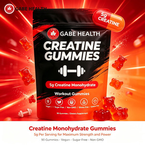 Gummies de créatine 5G en gros, 90 unités, monohydrate, dose clinique, pour la force musculaire maigre, l'énergie et la récupération, végétaliennes, sans OGM, pour la gym, OEM - Product Image 1