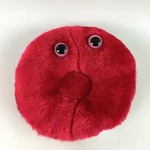 Hot Chất Lượng Tùy Chỉnh Nhỏ Mềm Nhồi Nhận Thức Microbe Vi Khuẩn Red Blood Cell Plush Đồ Chơi Cho Trẻ Em