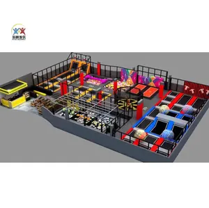 Indoor Fitness Sport Trampoline Gymnastiek Springen Arena China Commerciële Grote Indoor Trampoline Park Te Koop