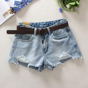 กางเกงขาสั้นเอวสูงสไตล์อเมริกันสำหรับเด็กผู้หญิงกางเกงขาสั้นแบบพิเศษแนวคาวบอยสะโพกเซ็กซี่ใหม่สำหรับฤดูร้อนของ2025 - Product Image 2