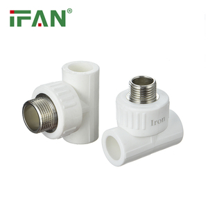 China Comercio al por mayor de rosca hembra de latón igual Tee blanco PPR tuberías accesorios Tee para suministro de agua - Product Image 4