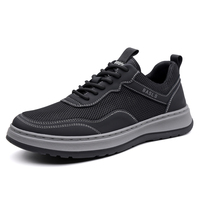 Chaussures décontractées pour hommes en maille patchwork, tige 3D, résistantes à l'usure, semelle antidérapante, pour le bureau et la marche quotidienne