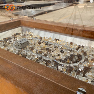 Table rectangulaire pour foyer de jardin Ensemble de table pour foyer à gaz pour patio extérieur tout en aluminium - Product Image 3