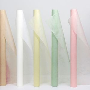 กระดาษห่อดอกไม้สีพื้นสไตล์เกาหลีทันสมัยสำหรับร้านขายของขวัญดอกไม้ ขายส่ง วัสดุห่อของขวัญแบบกำหนดเอง ทำจากผ้าฝ้ายนม - Product Image 3