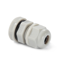 Presse-étoupe M12 noir et blanc en nylon PA 66 étanche IP68 pour câble de 7 mm, idéal pour l'industrie électrique - Vente chaude