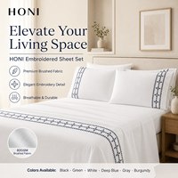 Parure de draps HONI Private Label, style moderne, polyester 100TC, lit double, pour chambre à coucher
