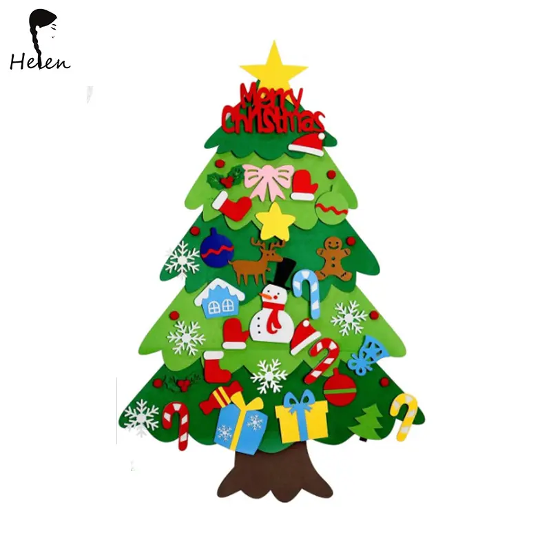 Factory Direct's High Quality DIY Felt Christmas tree No harmful smell felt Christmas tree