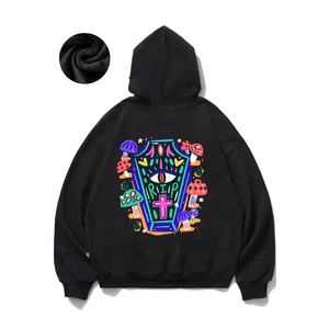 เสื้อฮู้ดดี้ผ้าฝ้ายฟลีซหนา 500 กรัม ทรงโอเวอร์ไซส์ สไตล์สตรีทแวร์ พิมพ์ลายนูน 3 มิติ ปักลาย  แบบยูนิเซ็กส์ - Product Image 1