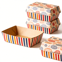 Boîte à snacks personnalisée avec logo imprimé pour frites, anneaux d'oignon, tendres de poulet – Emballage de snacks de restauration rapide en gros