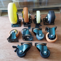 Roues pivotantes industrielles automatiques en acier TPR de 100 mm, réglables, auto-centrantes, pour valise, 4 pouces, caoutchouc thermoplastique