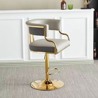 Tabouret de bar en cuir, design moderne et luxueux à jambes hautes, pour la maison et l'hôtel, tabourets de bar pivotants pour comptoir de bar