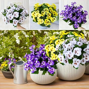 6 Mazzi di Fiori Artificiali Realistici di Viola - Fiori in Plastica Resistenti alle Intemperie per Uso Interno/Esterno - Product Image 3