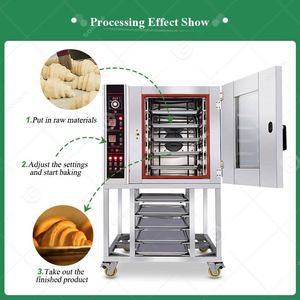 เตาอบไฟฟ้าสำหรับอบขนมปังแบบหมุนเวียนสำหรับอุตสาหกรรม5 10ถาด - Product Image 5