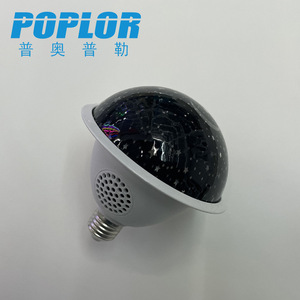 Poplor Led <b>Smart</b> Speaker <b>Light</b> Bulb Rgb Colorful Starry Sky Lamp E27 Base For Home Decor - Product Image 2