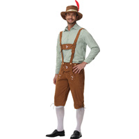 Ensemble Chemise et Bretelles Lederhosen de Luxe pour Hommes, Style Oktoberfest Allemand, Costume Premium pour Événements Thématiques, Prise en Charge OEM ODM