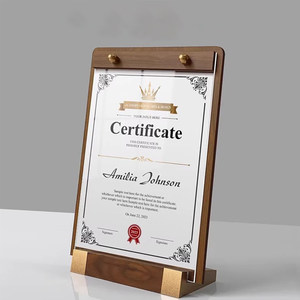 Cadre <span class=keywords><strong>photo</strong></span> en bois massif de qualité supérieure, personnalisation de certificats, carte d'autorisation d'agent d'entreprise, <span class=keywords><strong>plaque</strong></span> de récompense - Product Image 2