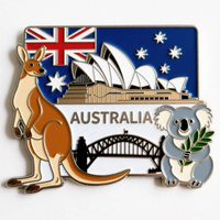 Aimant de réfrigérateur personnalisé en gros, design Art Déco, motif kangourou koala, aimant puissant, écologique, cadeau souvenir