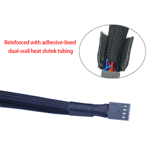 Câble d'extension de ventilateur de contrôle thermique 1 3 PWM Carte mère Séparateur de régulation de vitesse 4 broches 30cm Conducteur CCA Matériau en nylon Stock - Product Image 5