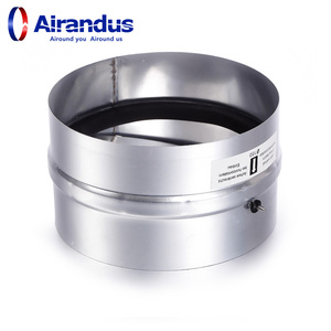 Alta Qualidade Galvanizado Aço Redondo PVA Back Draft Damper HVAC Ar Ventilação Volume Controle Flexível One Way Obturador para Duto - Product Image 3
