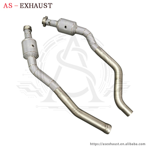 Collecteur d'échappement sport avec catalyseur pour Mercedes-Benz GLS63 X166 GLE63 C292 <span class=keywords><strong>AMG</strong></span> en acier inoxydable 304 brossé - Product Image 4