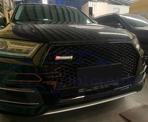 Grille de pare-chocs avant ABS pour Q7 2016-2018 Facelift <span class=keywords><strong>RSQ7</strong></span> Noir Nid d'abeille - Product Image 6