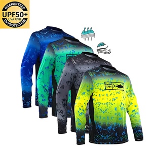 Camisas de Pesca Personalizadas al por Mayor, Manga Larga, Protección Solar UV UPF 50+, Transpirables para Hombre - Product Image 1