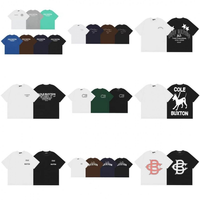 T-shirt à manches courtes 100 % coton Cole Buxton pour homme avec logo minimaliste imprimé, anti-boulochage, coupe ample pour un style streetwear minimaliste