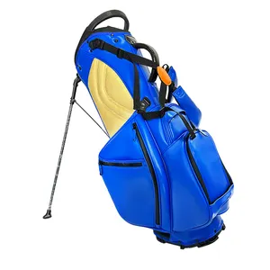 Toptan disk çantası özel logo koyu mavi golf stand çantası su geçirmez eki golf çantaları erkekler için